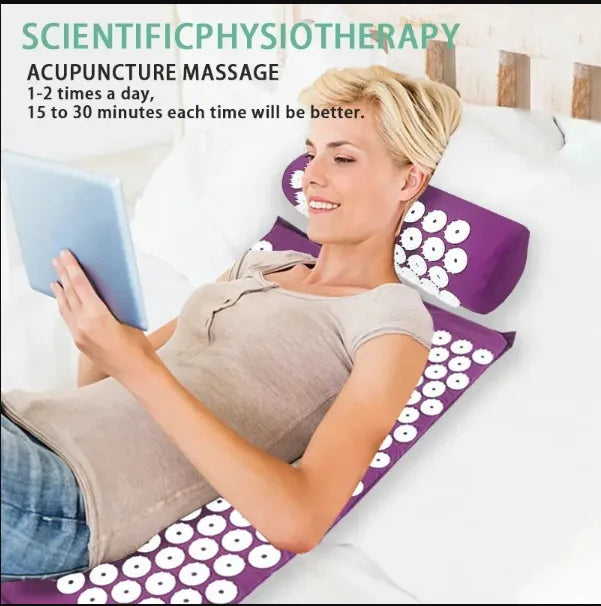 Nova Forge Acupressure Mat & Pillow Set – Back Pain Relief & Deep Relaxation