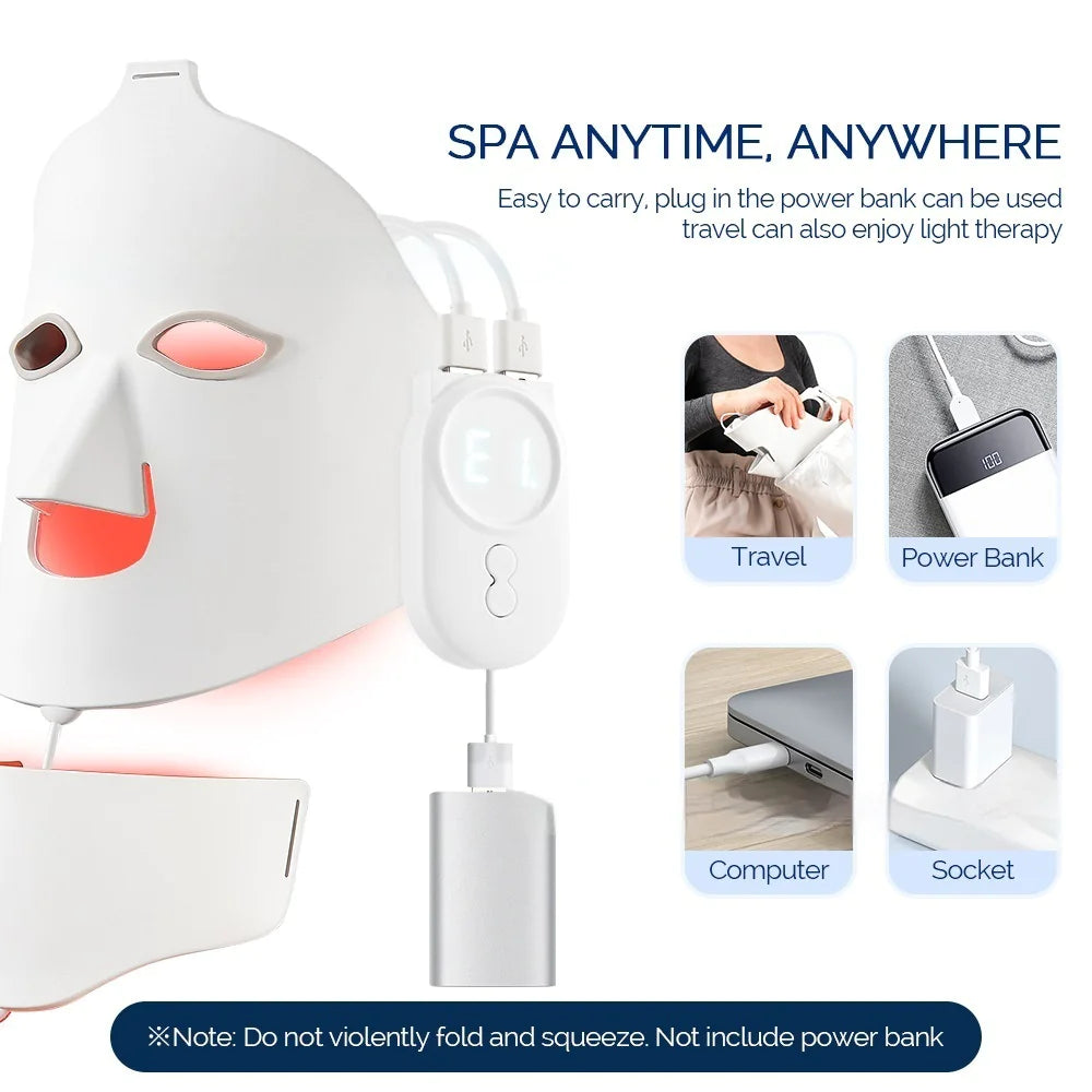 Nova Forge LED Face Mask – 7-Color Light Therapy for Clear Skin & Anti-Aging