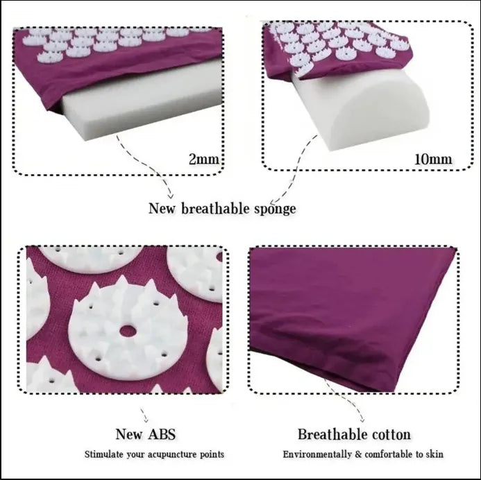 Nova Forge Acupressure Mat & Pillow Set – Back Pain Relief & Deep Relaxation