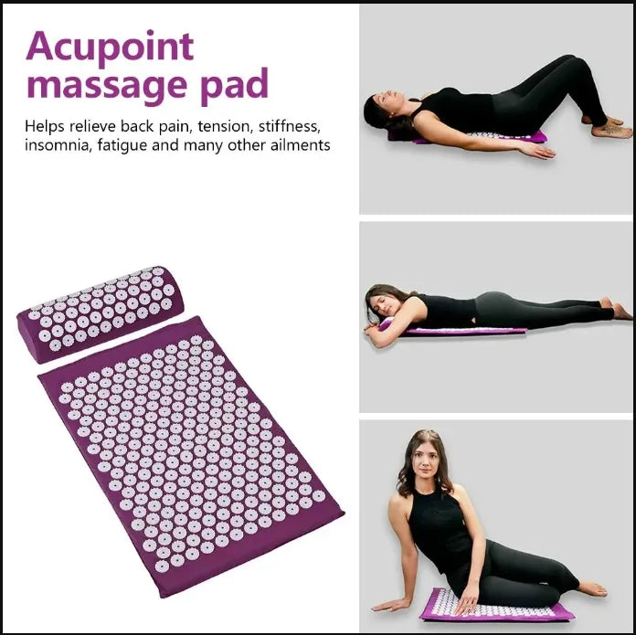 Nova Forge Acupressure Mat & Pillow Set – Back Pain Relief & Deep Relaxation